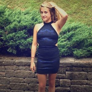 Sexy Boutique Cutout Dress | Navy/Black